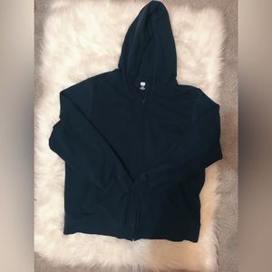 navy zip-up hoodie